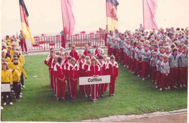 1987 Cottbusser Delegation zur Spartakiade in Berlin-Grünau